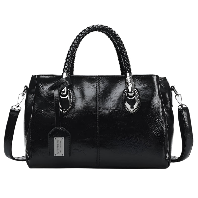 Vintage Oil Wax leather luxury handbags Women Bags