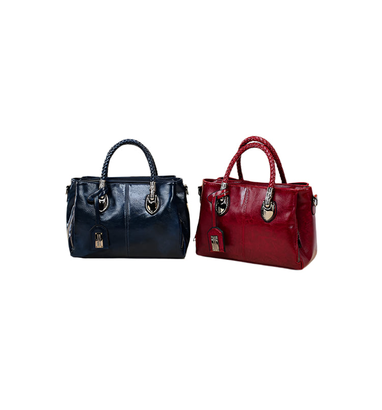 Vintage Oil Wax leather luxury handbags Women Bags